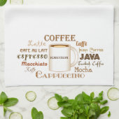 Koffienamen Gepersonaliseerde Keuken Handdoek (Gevouwen)