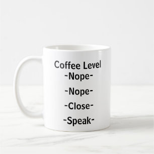 Koffieniveauwaarschuwing Koffiemok
