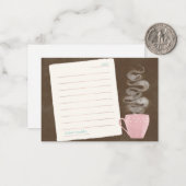 Koffienotities minikaart notitiekaartje (Voorkant / Achterkant in situ)