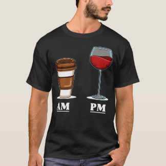 Koffieochtend wijn PM voor na het werk T-shirt