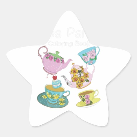 Koffieontwerp Ster Sticker (Voorkant)