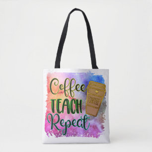 Koffieopleiding herhalen naar schoolleraar cadeau draagtas
