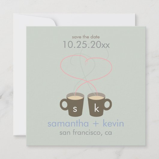 Koffieovers Datum opslaan Save The Date (Voorkant)