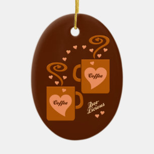 Koffieovers, versieren, aanpassen keramisch ornament