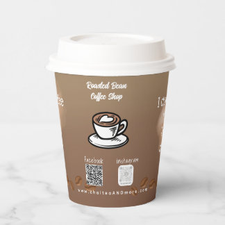 Koffiepapierbekertjes met QR-code toevoegen Papieren Bekers