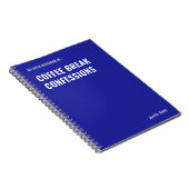 Koffiepauze Bekentenissen Grappig Kantoor Notitieboek (Rechterzijde)