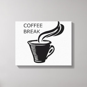 Koffiepauze Canvas Afdruk