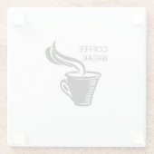 Koffiepauze Glazen Onderzetter (Achterkant)