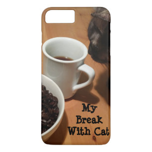 Koffiepauze (kat) iPhone/iPad draagtas van RoseWri iPhone 8 Plus / 7 Plus Hoesje