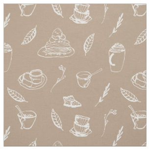 Koffiepauze Mocha Brown Stof