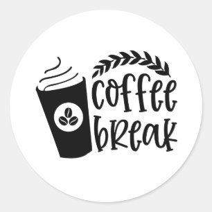 Koffiepauze Ronde Sticker