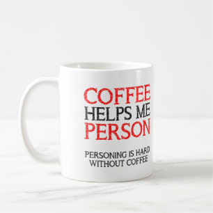 Koffiepersoon Personen Funny Mug of Travel Mug Koffiemok
