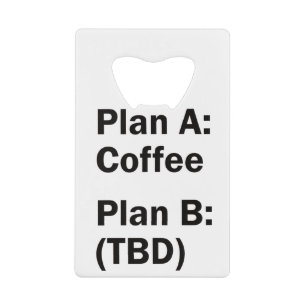 Koffieplan Kredietkaart Flessenopener