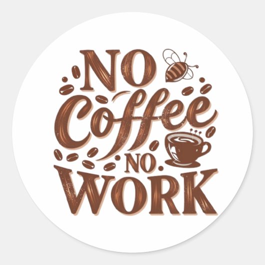 Koffieplek bij mij in de buurt | Dichtstbijzijnde Ronde Sticker (Voorkant)