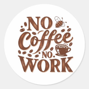 Koffieplek bij mij in de buurt   Dichtstbijzijnde  Ronde Sticker