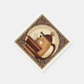 Koffiepot en Mok papieren servet (Hoek)