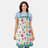 Koffiepot, jam, Honey Jar Pattern Monogram Schort (Gedragen)