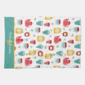 Koffiepot, jam, honingpatroonmonogram theedoek (Horizontaal)