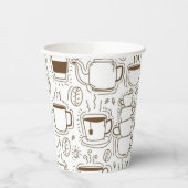 Koffiepot Party Cups | Wit Papieren Bekers (Links)
