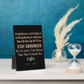 Koffieprijsopgave voor koffie fotoplaat (Zijkant)