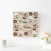 Koffiepunten en beker vierkante klok (Huis)