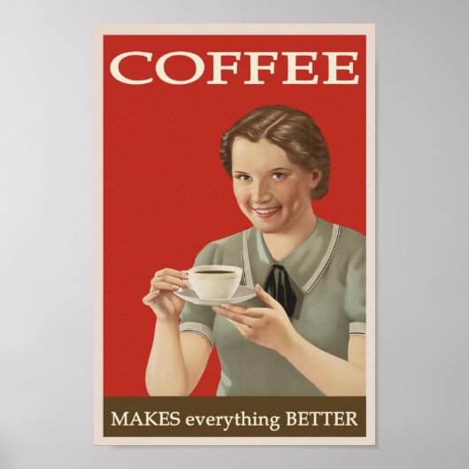 Koffiereclame voor  reclame poster (Voorkant)