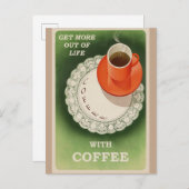 Koffieretro Poster Briefkaart (Voorkant / Achterkant)