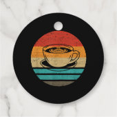 Koffieretro-stijl  bedankjes labels (Achterkant)