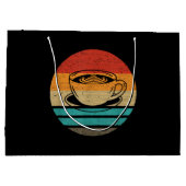 Koffieretro-stijl groot cadeauzakje (Achterkant)