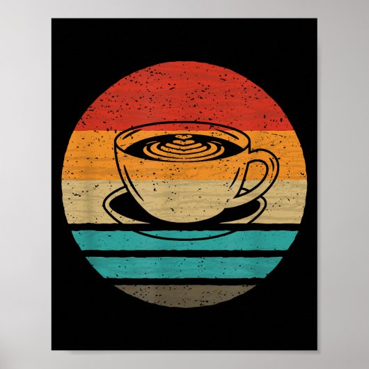 Koffieretro-stijl  poster (Voorkant)