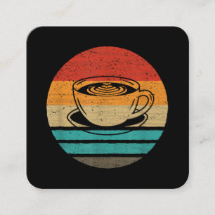Koffieretro-stijl  vierkante visitekaartje
