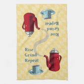 Koffieretro uit de Middeleeuwen Theedoek (Verticaal)