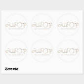 KOFFIERINGEN BESTE KOFFIESHOP OOIT Bruin Wit Plezi Ronde Sticker (Vel)