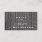 Koffieshop Elegant Wood Monogram Visitekaartje (Achterkant)