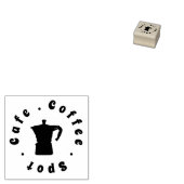Koffiespot Cafe Moka Pot Loyalty Mailing Rubberstempel (Gestempeld)