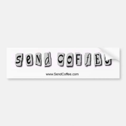 Koffiesticker Bumpersticker (Voorkant)