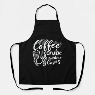 koffiestruiken en rubberhandschoenen grappige verp schort