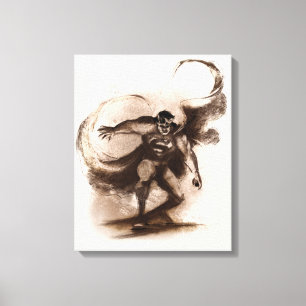Koffiesuperman Canvas Afdruk