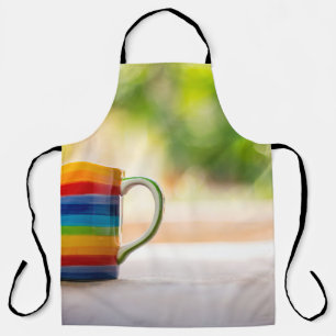 Koffietafel vintage voor de bovenste uitzicht schort
