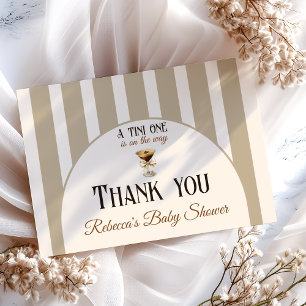 Koffiethema Espresso Martini Bow Baby shower Bedankkaart