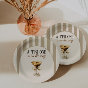 Koffiethema Espresso Martini Bow Baby shower Papieren Bordje