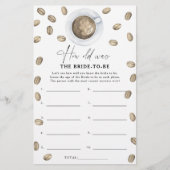 Koffiethema Hoe oud was de bruid om te spelen? (Voorkant)