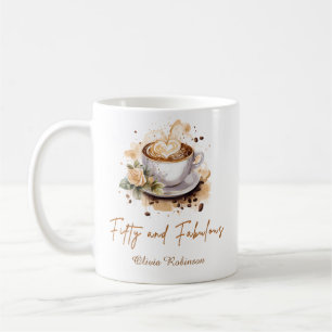 Koffiethema Vijftig en Fabulous 50ste Verjaardag Koffiemok