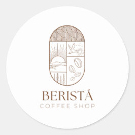 Koffieticker Ronde Sticker