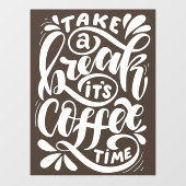 Koffietijd, café-etaria raamsticker (Vel)