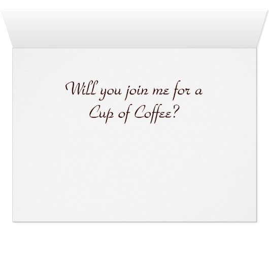 Koffietijd CC0227 Art Nouveau Folded Card (Binenzijde Horizontaal (Onderkant))