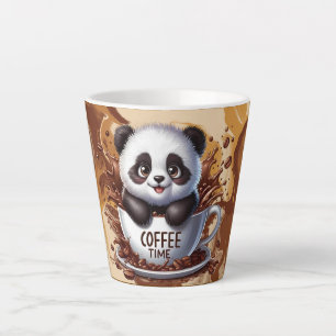 koffietijd, cute panda latte mok