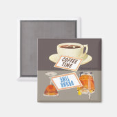 Koffietijd flip magnet magneet (Voorkant / Achterkant)