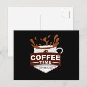 Koffietijd koffie alstublieft uitnodiging briefkaart (Voorkant / Achterkant)