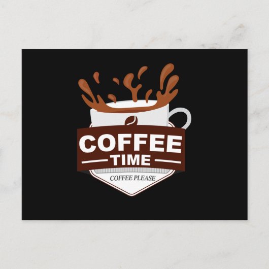 Koffietijd koffie alstublieft uitnodiging briefkaart (Voorkant)